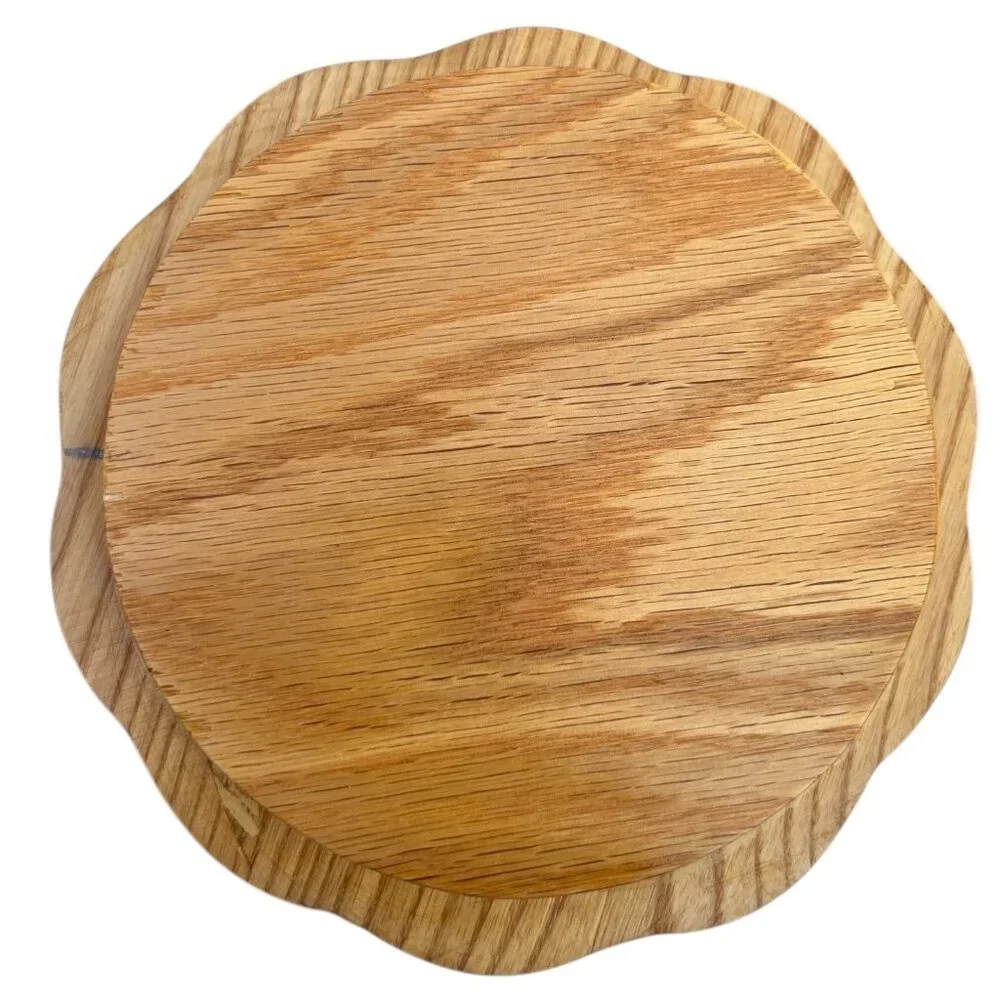 Don Bacigalup Handcrafted Wooden Lidded Bowl Felt Lining & Leaf Design Marked